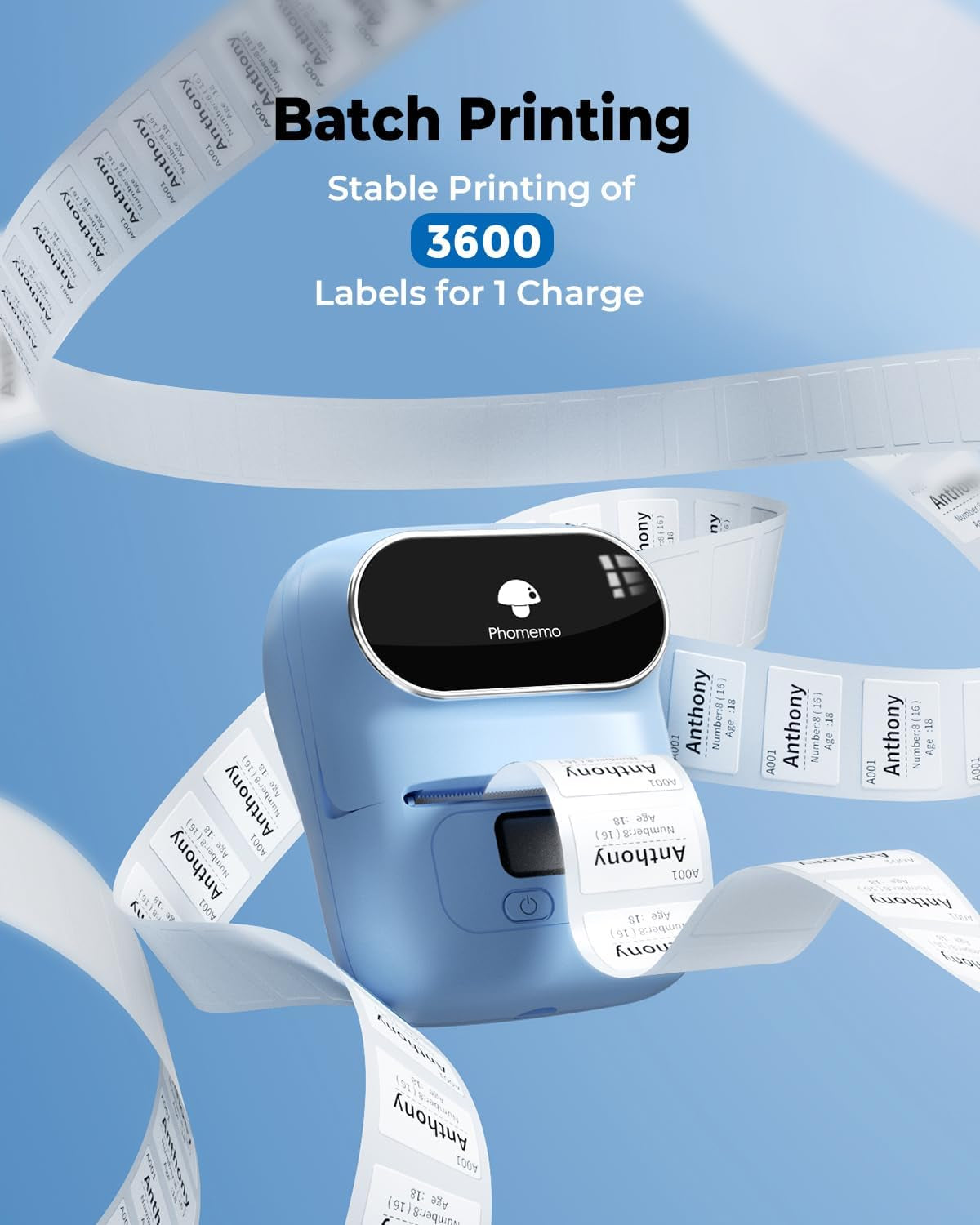 Label Printer - Upgraded Bluetooth Portable Thermal Label Maker