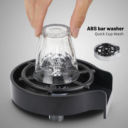 **"High-Pressure Automatic Cup Washer – Counter Sink Attachment for Coffee Pitchers, Bar Tools, and Kitchen Essentials"**