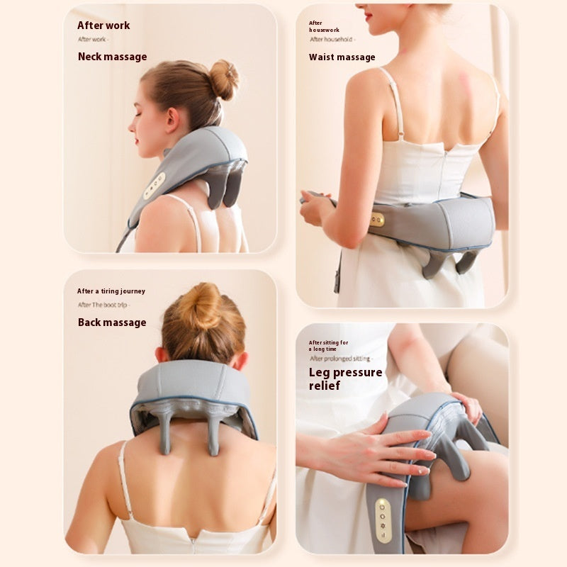 **"Multifunctional Neck Massager with Deep Kneading & Soothing Heat Therapy"**