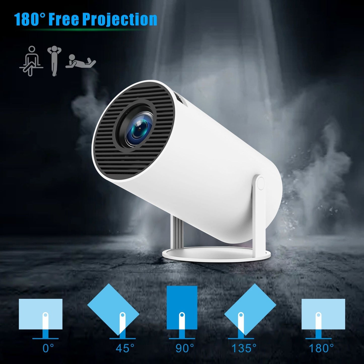 4K Smart Mini Projector with WiFi