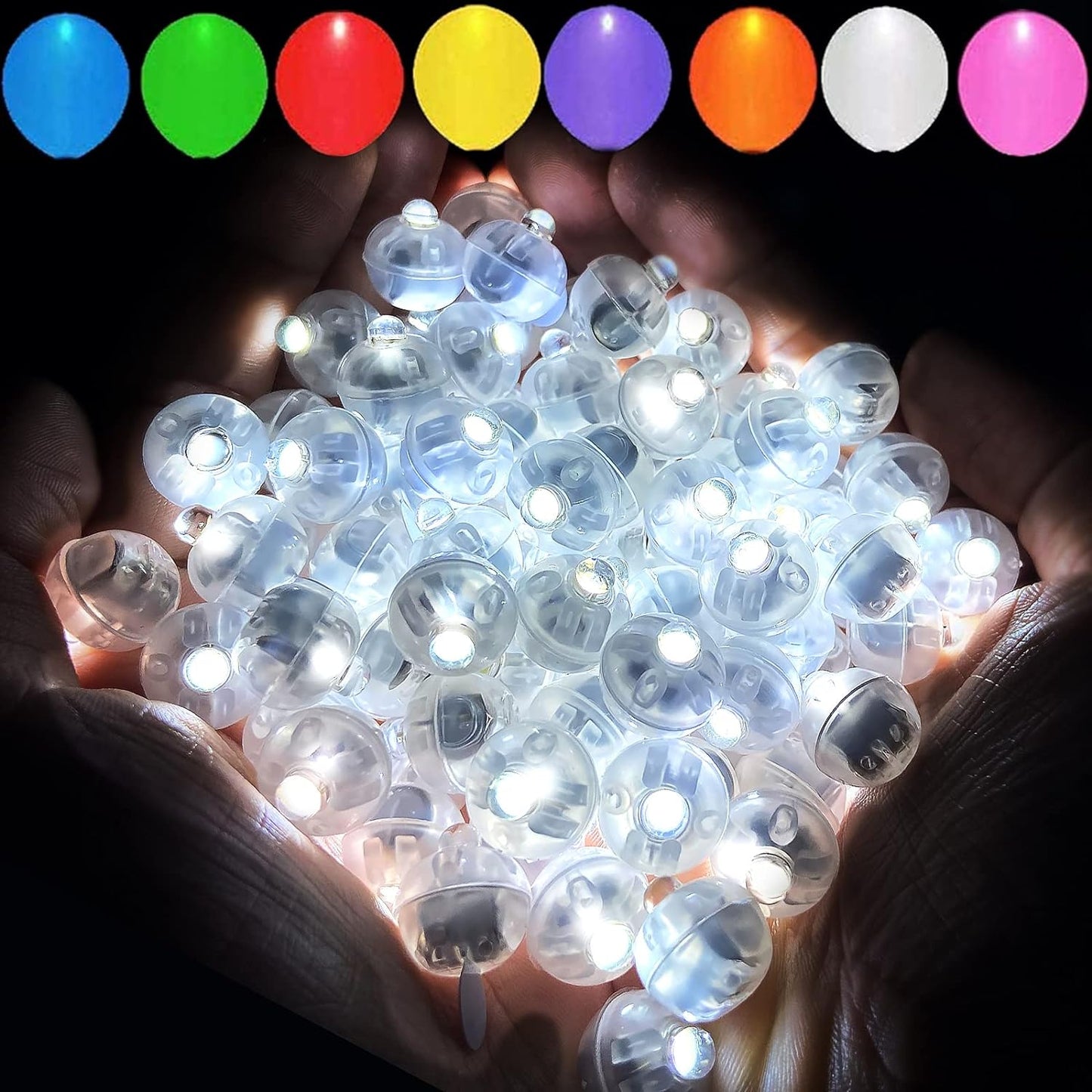 **100Pcs Waterproof LED Balloon Lights – Long-Lasting Mini Glow Lights for Balloons, Lanterns, Parties, Weddings & Festivals**