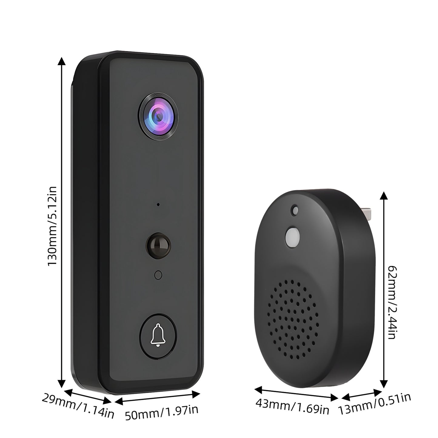 Doorbell Camera 140° Wide Angle Lens Door Camera